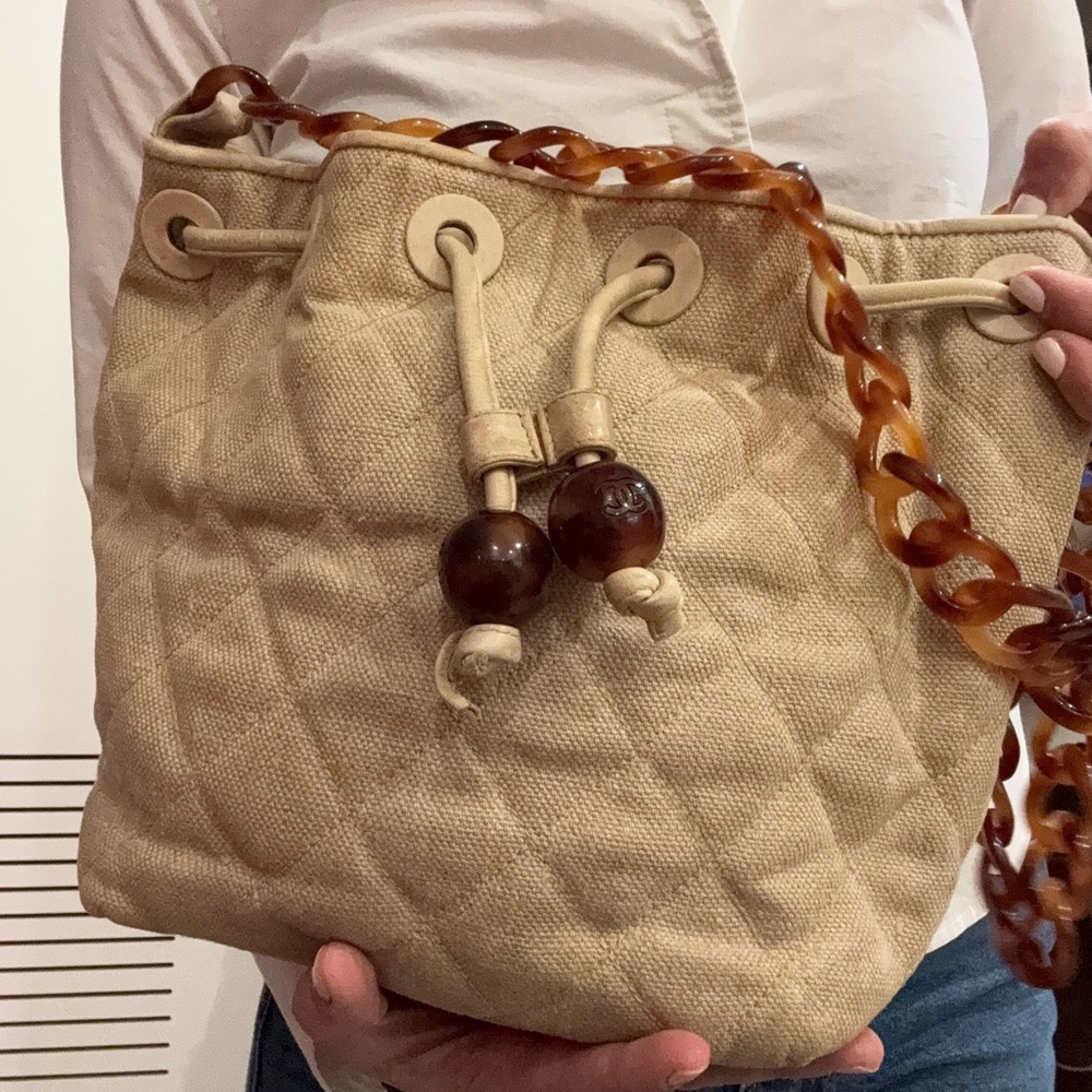 RARE Chanel Elegant Tan Quilted Women's Bag
